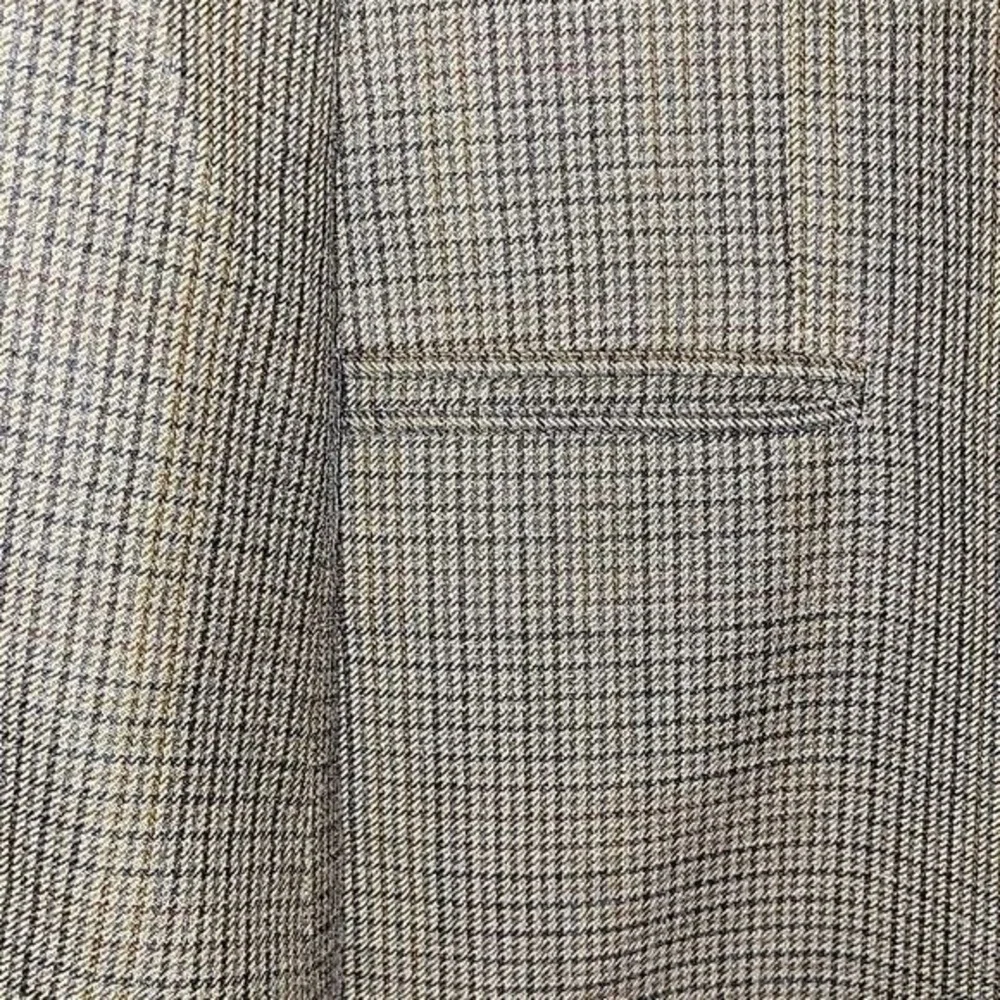 ANDREW FEZZA 52R Brown Glenn‎ Plaid Wool/Silk Blazer Suit Jacket Sport Coat